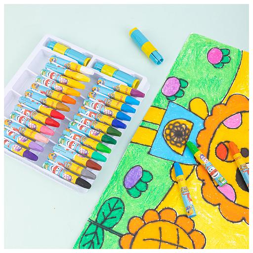 Масляная пастель Deli EC009-24 Super Wings шестигранные 24цв. картон.кор./европод. фото 4