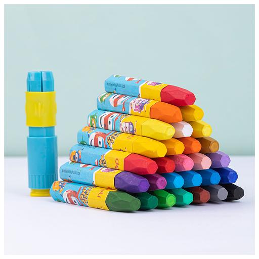 Масляная пастель Deli EC009-24 Super Wings шестигранные 24цв. картон.кор./европод. фото 7