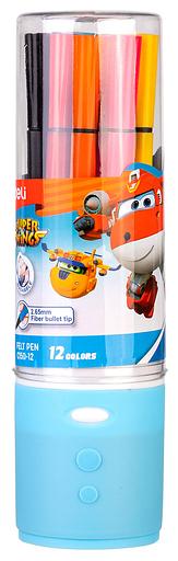 Фломастеры Deli EC150-12 Super Wings 12цв. пластиковая туба фото 3