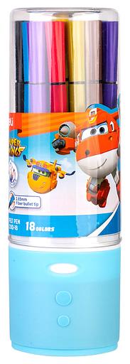 Фломастеры Deli EC150-18 Super Wings 12цв. пластиковая туба фото 3