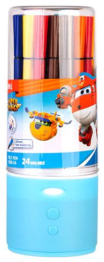 Фломастеры Deli EC150-24 Super Wings 24цв. пластиковая туба фото 3