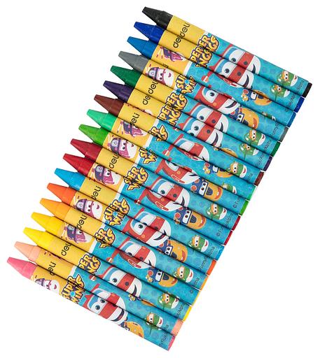 Восковые мелки Deli EC21010 Super Wings 18цв. картон.кор./европод. фото 3