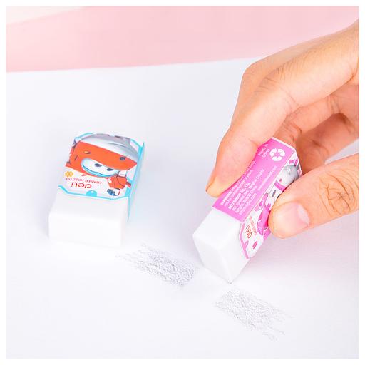 Ластик Deli EH02000 Super Wings 45x25x12мм белый картонный дисплей фото 4