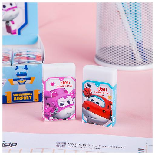 Ластик Deli EH02000 Super Wings 45x25x12мм белый картонный дисплей фото 5