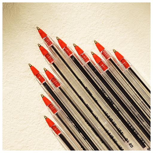 Ручка шариков. Deli Think EQ4-RD d=1мм красн. черн. фото 7