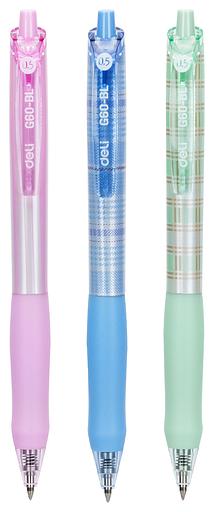 Ручка гелев. Deli EG60-BL ассорти d=0.5мм син. черн. фото 2