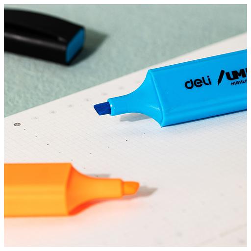 Набор текстовыделителей Deli EU366-MT Jumbo скошенный пиш. наконечник 1-5мм 6цв. ассорти пакет с европодвесом (6шт.) фото 4