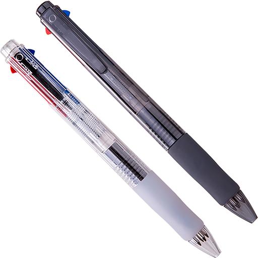 Ручка шариков. автоматическая Deli S313 ассорти ассор. черн. линия 0.7мм резин. манжета фото 1