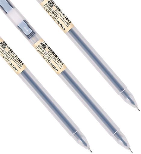 Ручка гелев. Deli A119-BK прозрачный черн. черн. линия 0.5мм фото 2