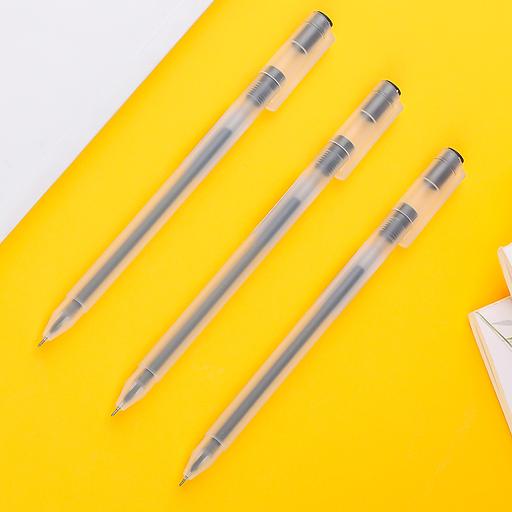 Ручка гелев. Deli A119-BK прозрачный черн. черн. линия 0.5мм фото 5