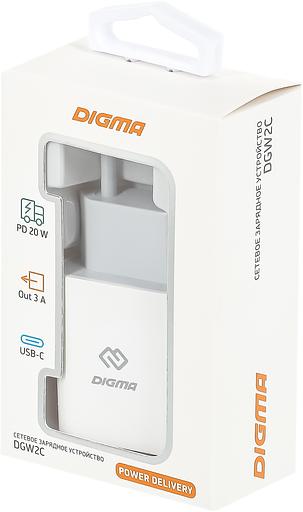 Сетевое зар./устр. Digma DGW2C 3A PD белый (DGW2C0F010WH) фото 7