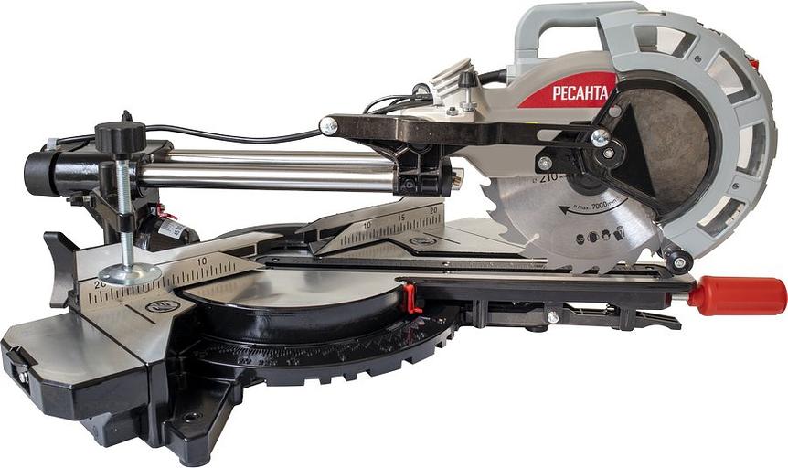 Торцовочная пила Ресанта ТП-210ПЛ 1800Вт 5000об/мин d=210мм фото 7