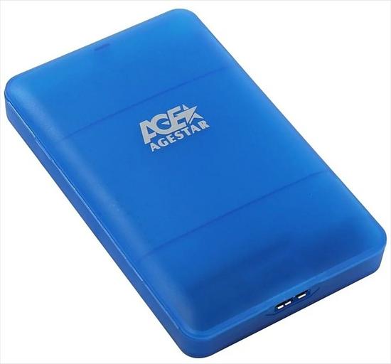 Внешний корпус для hdd AgeStar 3UBCP3 SATA пластик синий 2.5" (3UBCP3 blue) фото 1