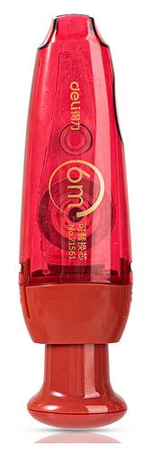 Лента коррект. Deli 71561RED 6мх5мм красный корпус белый фото 1