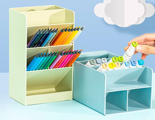 Органайзер настольный Deli 8939GREEN 120х91х205мм зеленый пластик фото 2