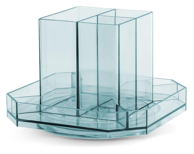 Органайзер настольный Deli 8942BLUE 140x140x98мм синий пластик фото 1