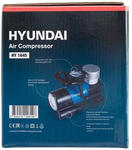 Автомобильный компрессор Hyundai HY 1645 45л/мин шланг 1м фото 6