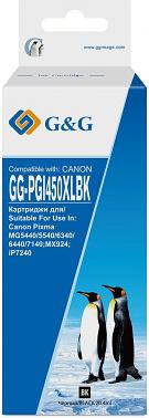 Картридж струйный G&G GG-PGI450XLBK черный (21.4мл) для Canon MG6340/5440/IP7240 фото 1