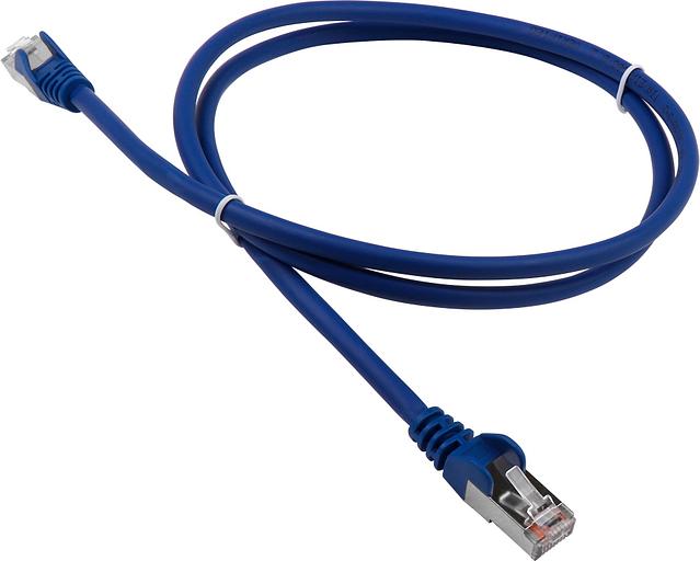 Патч-корд Lanmaster LAN-PC45/S5E-15-BL FTP вилка RJ-45-вилка RJ-45 кат.5е 15м синий LSZH (уп.:1шт) фото 1
