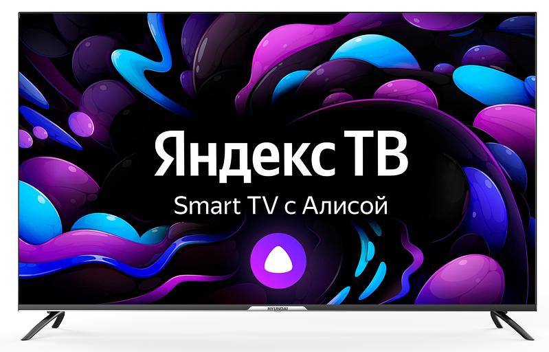 Телевизор LED Hyundai 55" H-LED55BU7003 Яндекс.ТВ Frameless черный Ultra HD 60Hz DVB-T DVB-T2 DVB-C DVB-S DVB-S2 USB WiFi Smart TV фото 1