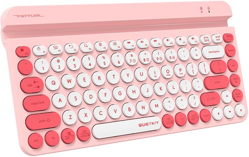 Клавиатура A4Tech Fstyler FBK30 розовый USB беспроводная BT/Radio slim Multimedia фото 3
