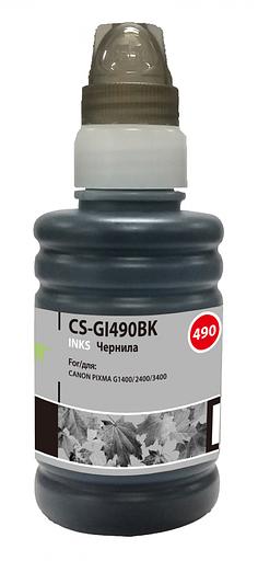 Чернила Cactus CS-GI490BK черный 100мл для Canon Pixma G1400/G2400/G3400 фото 1
