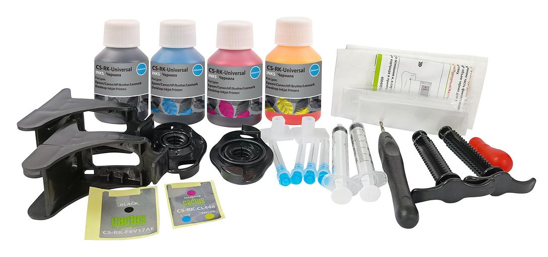 Заправочный набор Cactus CS-RK-Universal голубой/пурпурный/желтый/черный набор 4x40мл для HP/Lexmark/Canon фото 3
