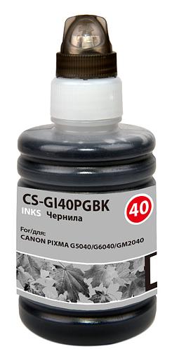 Чернила Cactus CS-GI40PGBK черный 140мл для Canon Pixma G5040/G6040/GM2040 фото 1