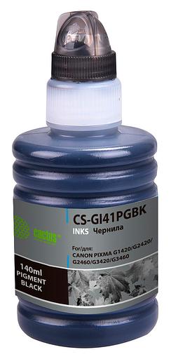 Чернила Cactus CS-GI41PGBK черный 140мл для Canon PIXMA G1420/G2420/G2460/G3420/G3460 фото 1