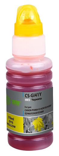 Чернила Cactus CS-GI41Y желтый 70мл для Canon PIXMA G1420/G2420/G2460/G3420/G3460 фото 1