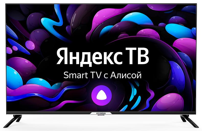 Телевизор LED Hyundai 43" H-LED43BU7003 Яндекс.ТВ Frameless черный Ultra HD 60Hz DVB-T DVB-T2 DVB-C DVB-S DVB-S2 USB WiFi Smart TV фото 1