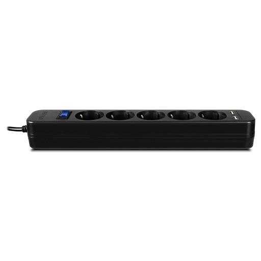 Фильтр SVEN SF-05LU 1,8 м (5 евро розеток,2*USB(2,4А)) черный, цветная коробка Sven SF-05LU (SV-018832) фото 4