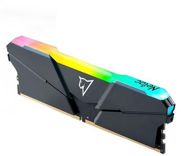 Модуль памяти Netac Shadow RGB DDR4-3200 16Gb (8Gb x 2) C16 Grey фото 2