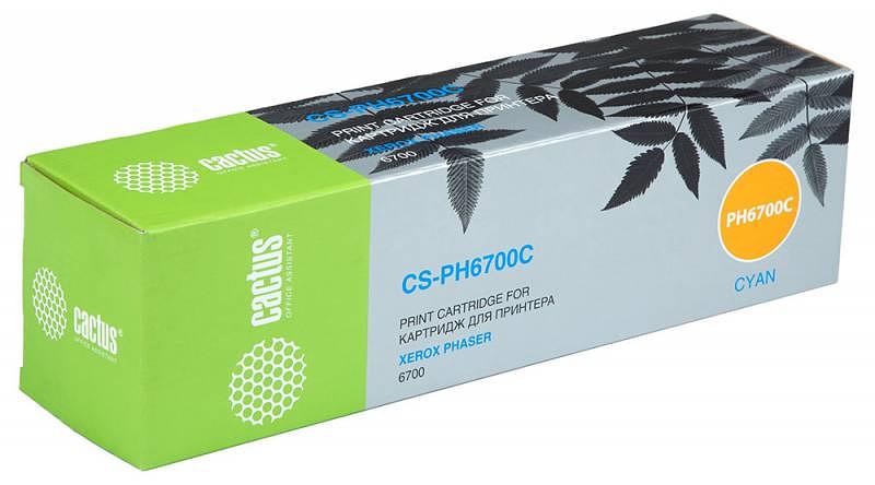 Картридж лазерный Cactus CS-PH6700C 106R01523 голубой (12000стр.) для Xerox Phaser 6700 фото 1
