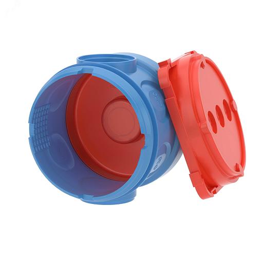 Коробка DKC 59380 установочная 6x пластик синий фото 2