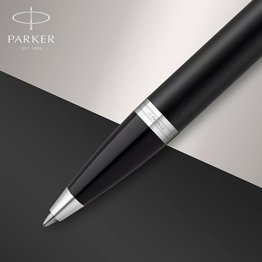 Ручка шариков. Parker IM Essential K319 (CW2143632) Matte Black CT M син. черн. подар.кор. фото 4