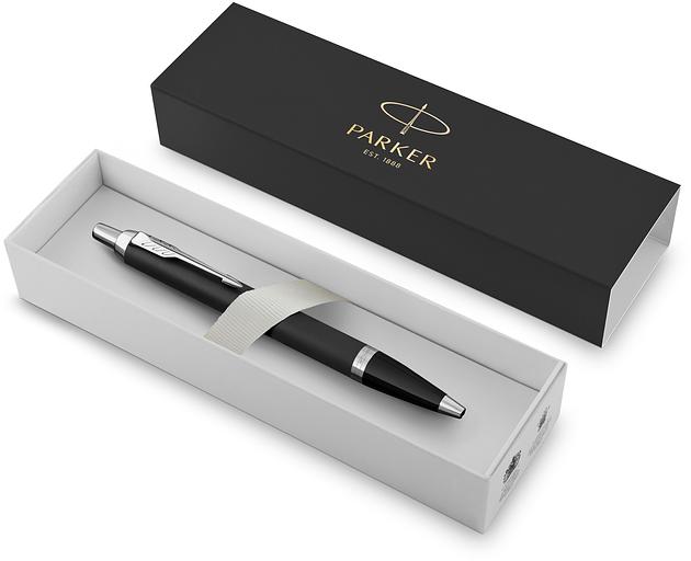Ручка шариков. Parker IM Essential K319 (CW2143632) Matte Black CT M син. черн. подар.кор. фото 5