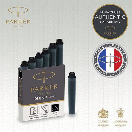 Картридж Parker Quink Z17 MINI (CW1950407) черные чернила для ручек перьевых (6шт) фото 2