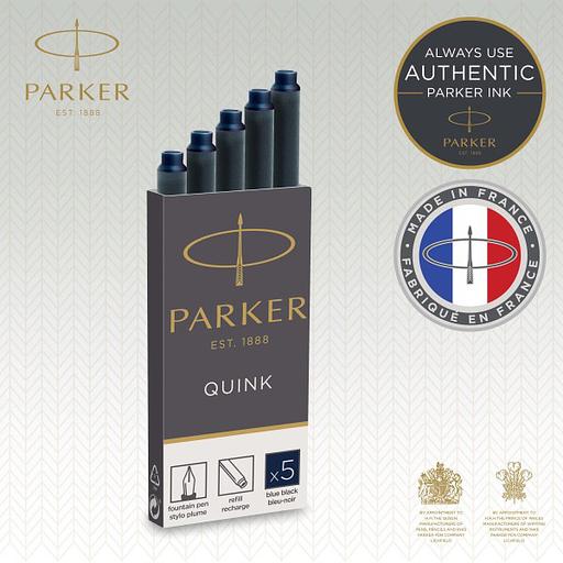 Картридж Parker Quink Z11 (CW1950385) черный/синие чернила для ручек перьевых (5шт) фото 2