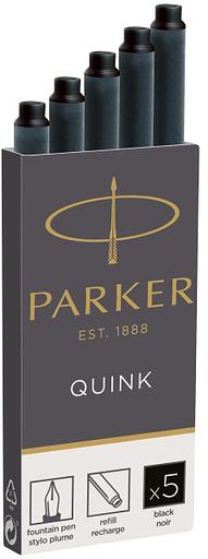 Картридж Parker Quink Z11 (CW1950382) черные чернила для ручек перьевых (5шт) фото 1