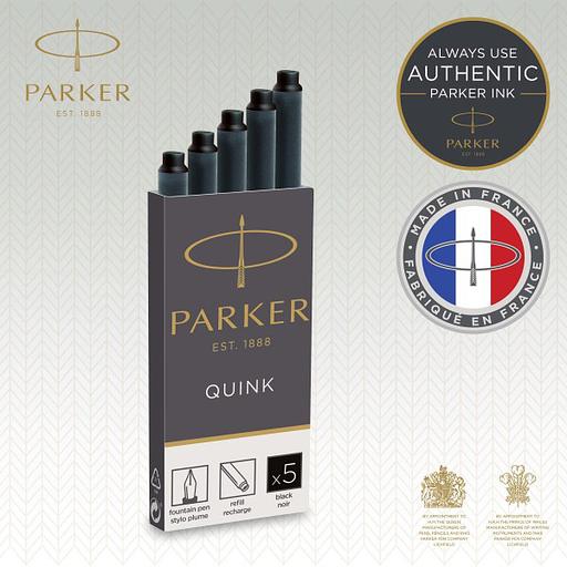Картридж Parker Quink Z11 (CW1950382) черные чернила для ручек перьевых (5шт) фото 2