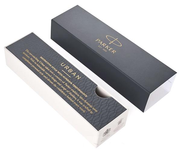 Ручка перьев. Parker Urban Core F309 (CW1931593) Muted Black GT F сталь нержавеющая подар.кор. фото 7