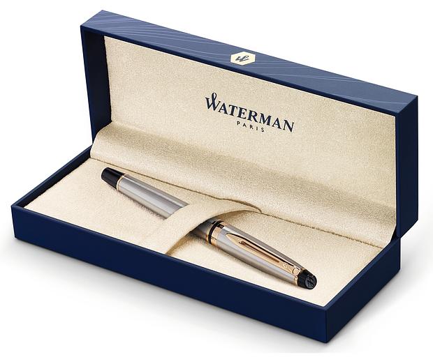 Ручка перьев. Waterman Expert 3 (CWS0951940) Stainless Steel GT F сталь подар.кор. фото 4