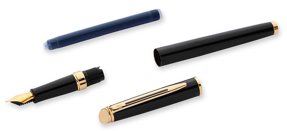 Ручка перьев. Waterman Hemisphere (CWS0920710) Matte Black GT F сталь нержавеющая подар.кор. фото 5