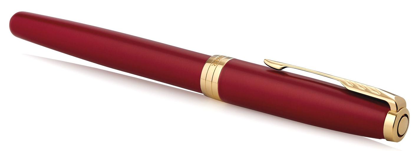 Ручка роллер Parker Sonnet Core T539 (CW1931475) LaqRed GT F черн. черн. подар.кор. фото 4