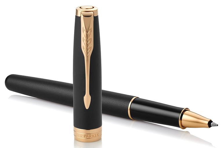 Ручка роллер Parker Sonnet Core T528 (CW1931518) Matte Black GT F черн. черн. подар.кор. фото 3