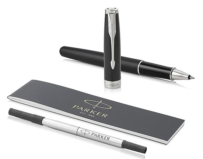 Ручка роллер Parker Sonnet Core T529 (CW1931523) Matte Black CT F черн. черн. подар.кор. фото 5