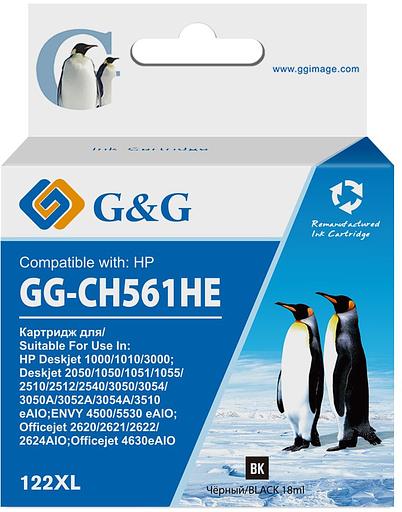 Картридж струйный G&G GG-CH561HE 122 черный для HP DJ 1050A/2050A/3000 фото 1