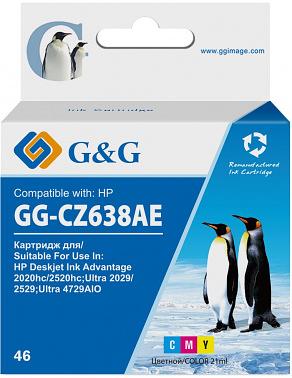 Картридж струйный G&G GG-CZ638AE 46 многоцветный для HP DJ Adv 2020hc/2520hc фото 1