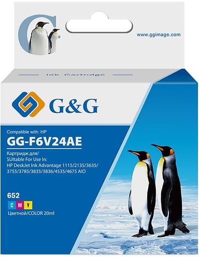 Картридж струйный G&G GG-F6V24AE 652 многоцветный для HP IA 1115/2135/3635/4535/3835/4675 фото 1